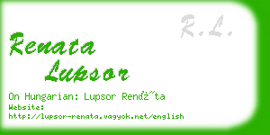 renata lupsor business card